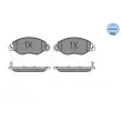 Jeu de 4 plaquettes de frein avant MEYLE 025 234 3418/W - Visuel 2