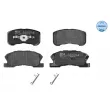 Jeu de 4 plaquettes de frein avant MEYLE 025 234 9714/W - Visuel 1