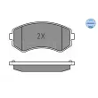 Jeu de 4 plaquettes de frein arrière MEYLE 025 235 0216/W - Visuel 3