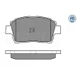 Jeu de 4 plaquettes de frein avant MEYLE 025 235 1017/PD - Visuel 3