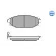 Jeu de 4 plaquettes de frein avant MEYLE 025 235 1816/W - Visuel 2