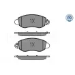 Jeu de 4 plaquettes de frein avant MEYLE 025 235 7718/PD - Visuel 2