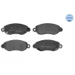 Jeu de 4 plaquettes de frein avant MEYLE 025 235 7718/W - Visuel 1