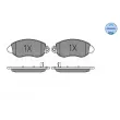 Jeu de 4 plaquettes de frein avant MEYLE 025 235 7718/W - Visuel 2