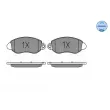 Jeu de 4 plaquettes de frein avant MEYLE 025 235 7718/W - Visuel 3