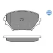 Jeu de 4 plaquettes de frein avant MEYLE 025 235 8517 - Visuel 3