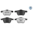 Jeu de 4 plaquettes de frein avant MEYLE 025 235 9018/PD - Visuel 1