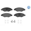 Jeu de 4 plaquettes de frein avant MEYLE 025 235 9718 - Visuel 1