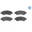 Jeu de 4 plaquettes de frein avant MEYLE 025 235 9919 - Visuel 1