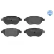 Jeu de 4 plaquettes de frein avant MEYLE 025 236 0019 - Visuel 1