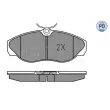 Jeu de 4 plaquettes de frein avant MEYLE 025 236 0219/PD - Visuel 2