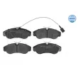 Jeu de 4 plaquettes de frein avant MEYLE 025 236 0319/W - Visuel 1