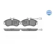 Jeu de 4 plaquettes de frein avant MEYLE 025 236 0319/W - Visuel 2