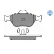 Jeu de 4 plaquettes de frein avant MEYLE 025 236 0418 - Visuel 2