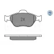 Jeu de 4 plaquettes de frein avant MEYLE 025 236 0418/PD - Visuel 3