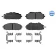 Jeu de 4 plaquettes de frein avant MEYLE 025 236 1118/W - Visuel 1