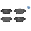 Jeu de 4 plaquettes de frein arrière MEYLE 025 236 2016/W - Visuel 1