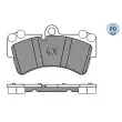 Jeu de 4 plaquettes de frein avant MEYLE 025 236 9317/PD - Visuel 2
