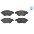 Jeu de 4 plaquettes de frein avant MEYLE 025 237 0819 - Visuel 1