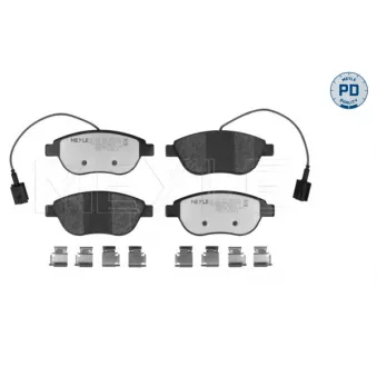 Jeu de 4 plaquettes de frein avant MEYLE 025 237 0918/PD