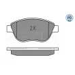 Jeu de 4 plaquettes de frein avant MEYLE 025 237 0918/PD - Visuel 3