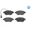 Jeu de 4 plaquettes de frein avant MEYLE 025 237 0919/W - Visuel 1