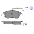 Jeu de 4 plaquettes de frein avant MEYLE 025 237 1119 - Visuel 2