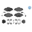 Jeu de 4 plaquettes de frein avant MEYLE 025 237 4320/W - Visuel 1