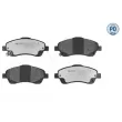Jeu de 4 plaquettes de frein avant MEYLE 025 237 6819/PD - Visuel 1