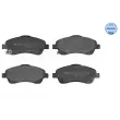 Jeu de 4 plaquettes de frein avant MEYLE 025 237 6819/W - Visuel 1