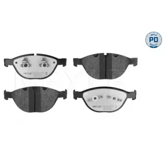 Jeu de 4 plaquettes de frein avant MEYLE 025 237 9120/PD