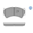 Jeu de 4 plaquettes de frein avant MEYLE 025 237 9515/W - Visuel 2