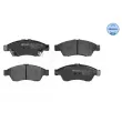 Jeu de 4 plaquettes de frein avant MEYLE 025 238 1716/W - Visuel 1
