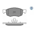 Jeu de 4 plaquettes de frein avant MEYLE 025 238 4218/PD - Visuel 2