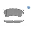Jeu de 4 plaquettes de frein avant MEYLE 025 238 7316/W - Visuel 2