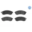 Jeu de 4 plaquettes de frein avant MEYLE 025 238 7914/W - Visuel 1