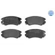 Jeu de 4 plaquettes de frein avant MEYLE 025 238 9116/W - Visuel 1
