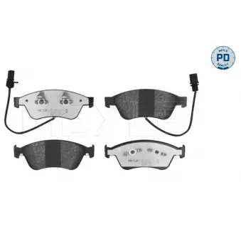 Jeu de 4 plaquettes de frein avant MEYLE 025 238 9620/PD
