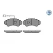 Jeu de 4 plaquettes de frein avant MEYLE 025 239 1919/PD - Visuel 2