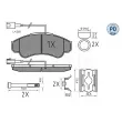 Jeu de 4 plaquettes de frein avant MEYLE 025 239 1919/PD - Visuel 3