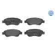 Jeu de 4 plaquettes de frein avant MEYLE 025 239 5917 - Visuel 1
