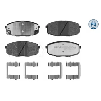 Jeu de 4 plaquettes de frein avant MEYLE 025 239 6617/PD
