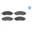 Jeu de 4 plaquettes de frein avant MEYLE 025 239 7017/W - Visuel 1