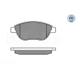 Jeu de 4 plaquettes de frein avant MEYLE 025 239 8119/PD - Visuel 2