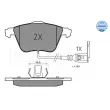 Jeu de 4 plaquettes de frein avant MEYLE 025 240 2120 - Visuel 1