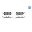 Jeu de 4 plaquettes de frein arrière MEYLE 025 240 3616/W - Visuel 3