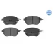 Jeu de 4 plaquettes de frein avant MEYLE 025 240 5615/W - Visuel 1