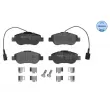 Jeu de 4 plaquettes de frein avant MEYLE 025 240 7217/W - Visuel 1