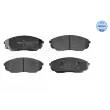Jeu de 4 plaquettes de frein avant MEYLE 025 240 9217/W - Visuel 1