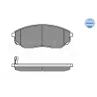 Jeu de 4 plaquettes de frein avant MEYLE 025 240 9217/W - Visuel 3
